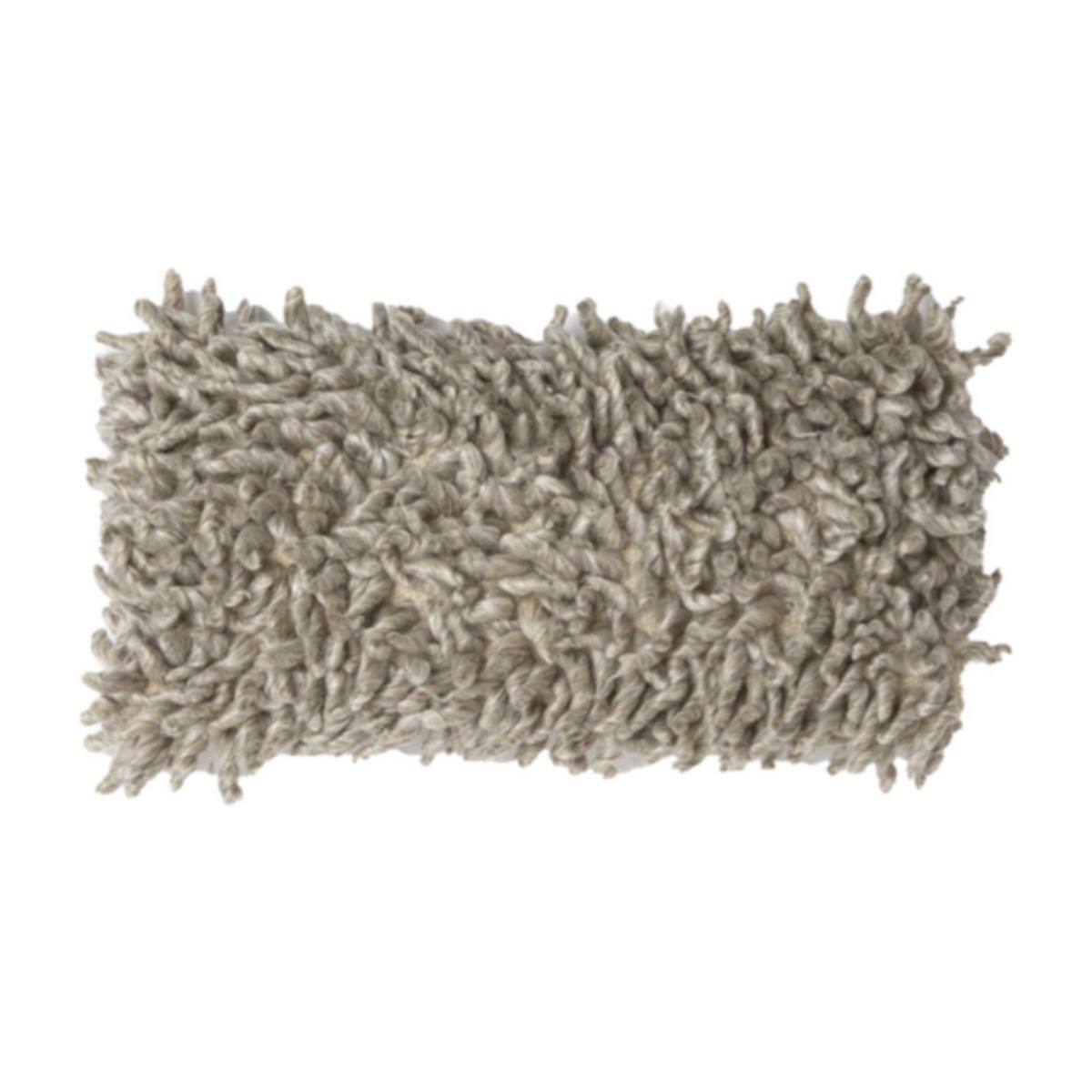 Comallo Oblong Cushion in Grey – Chunky Twist Wool Material on white background