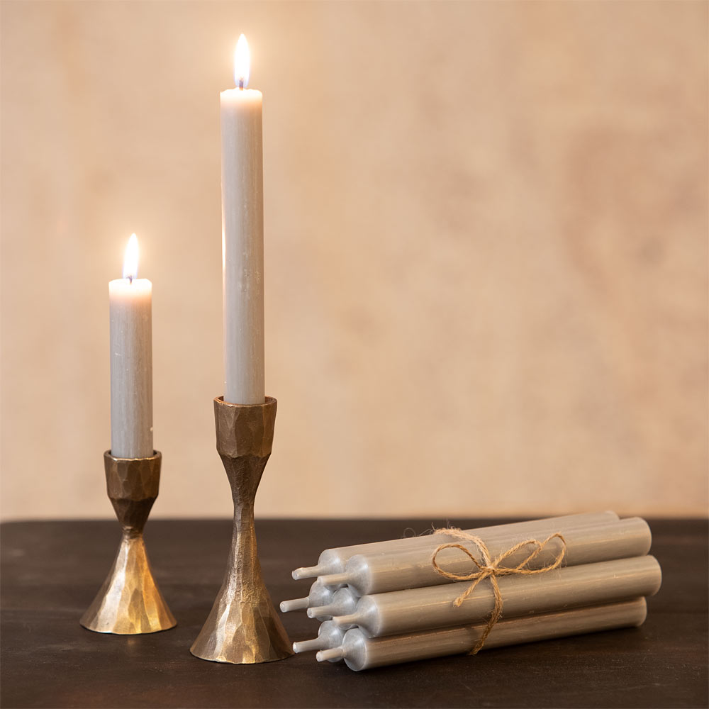 Dinner Candle - Pale Grey