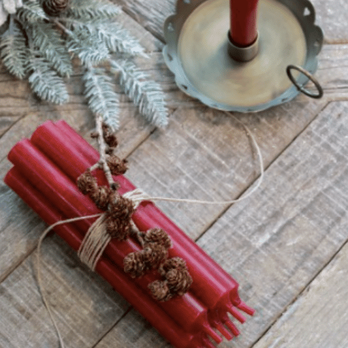 Dinner Candle Bundle Dark Red