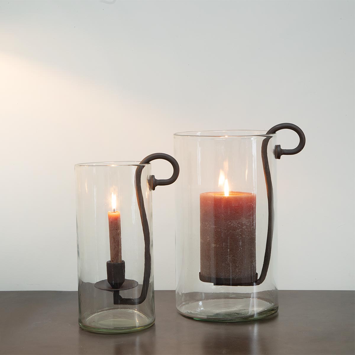 Dolega Glass Hurricane for Dinner Candle