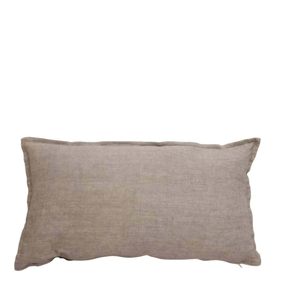 Efina Oblong Cushion - Linen on white background