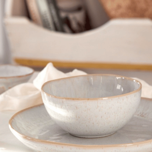 Eivissa Sand Beige Round Bowl