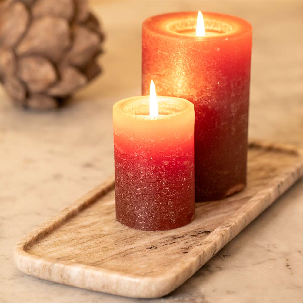 Elina Oblong Marble Tray - Dark Linen