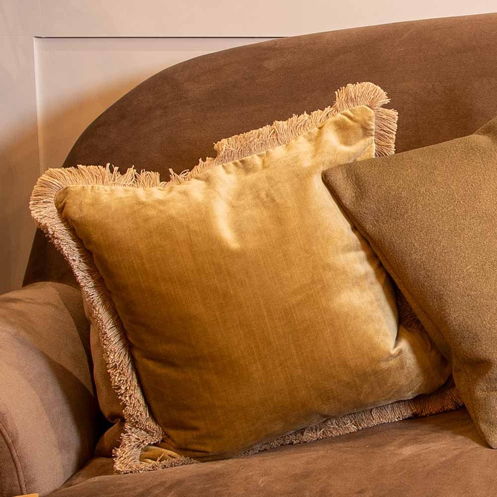 Elodie Cushion in Antique Gold - Small Square
