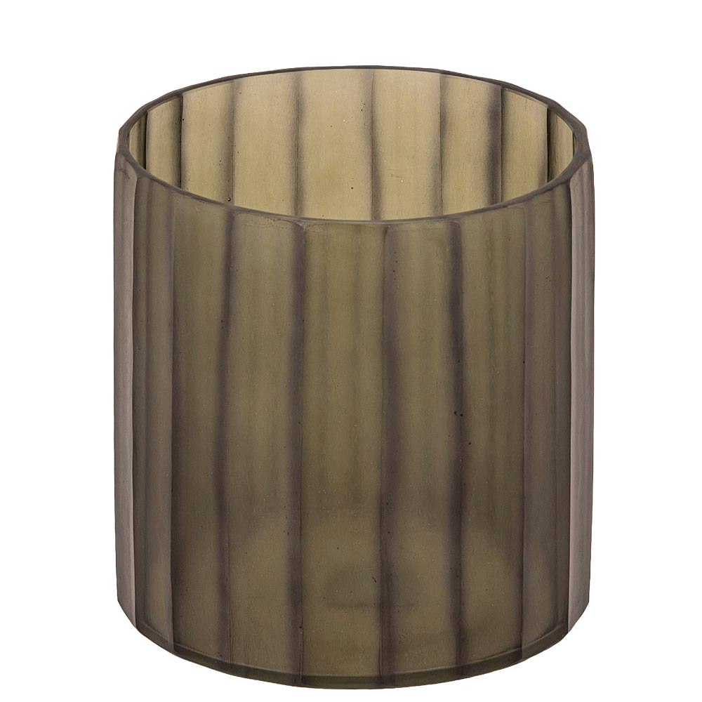 Eloise Olive Grey Glass Votive - Two Sizes