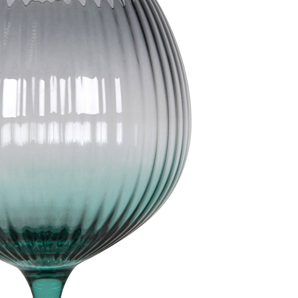 Emerald Ribbed Gin Glass