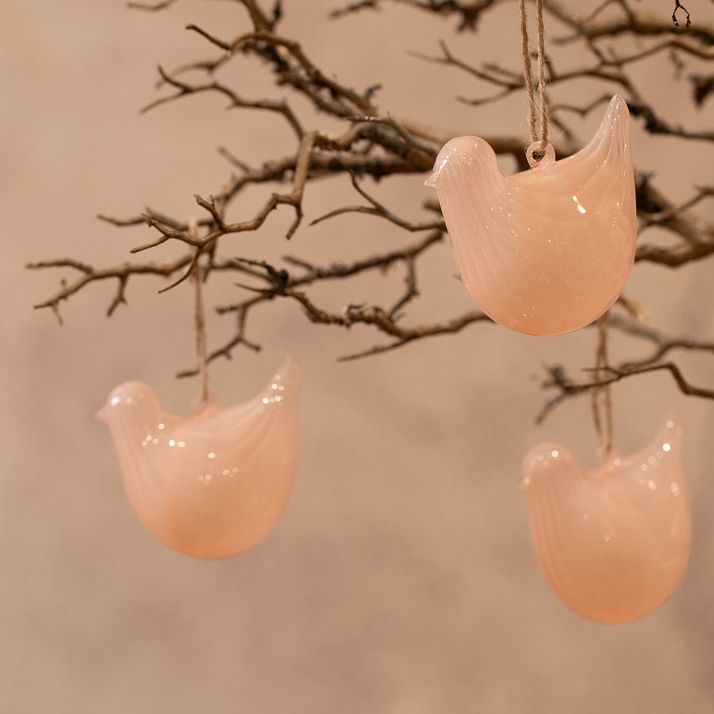 Feya Decorative Bird Ornament, Rose