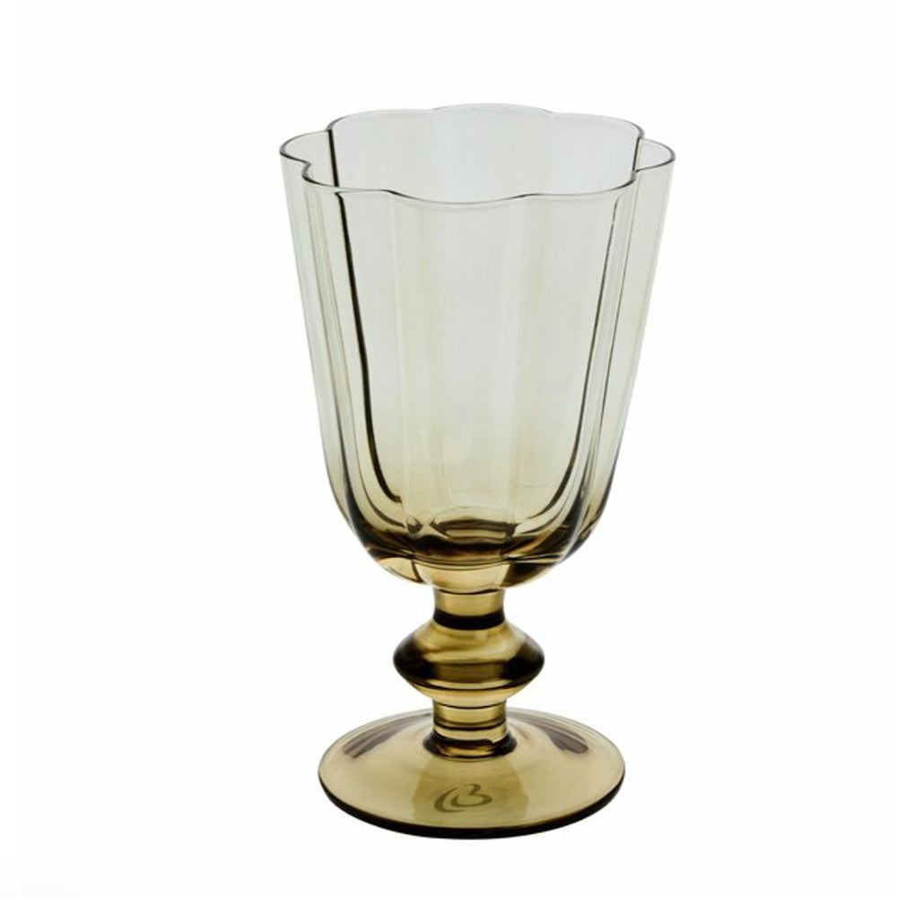 Floretta Taupe Wine Glass