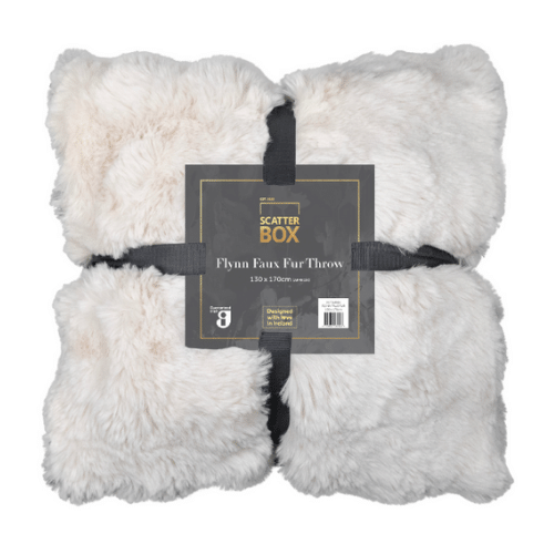 Flynn Faux Fur Throw - Cream