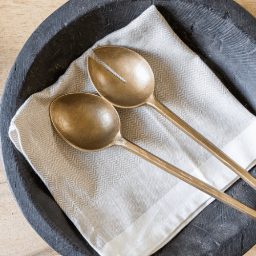 Forged Pair of Salad Servers