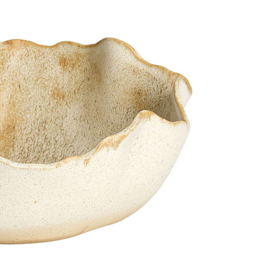 Gaspar Ceramic Dish In Cream and Antique Rust - Two Sizes