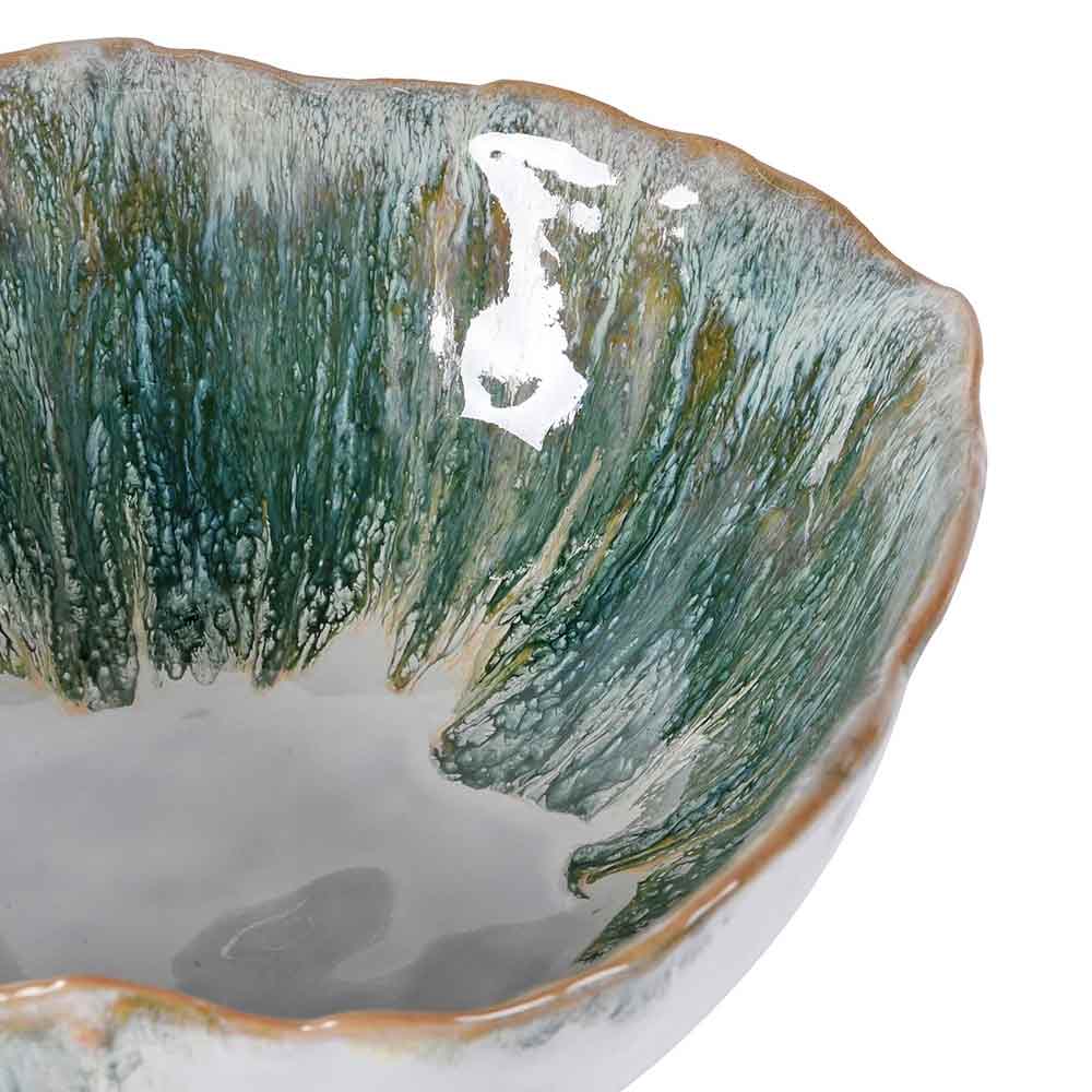 Green Ombre Bowl on Stand