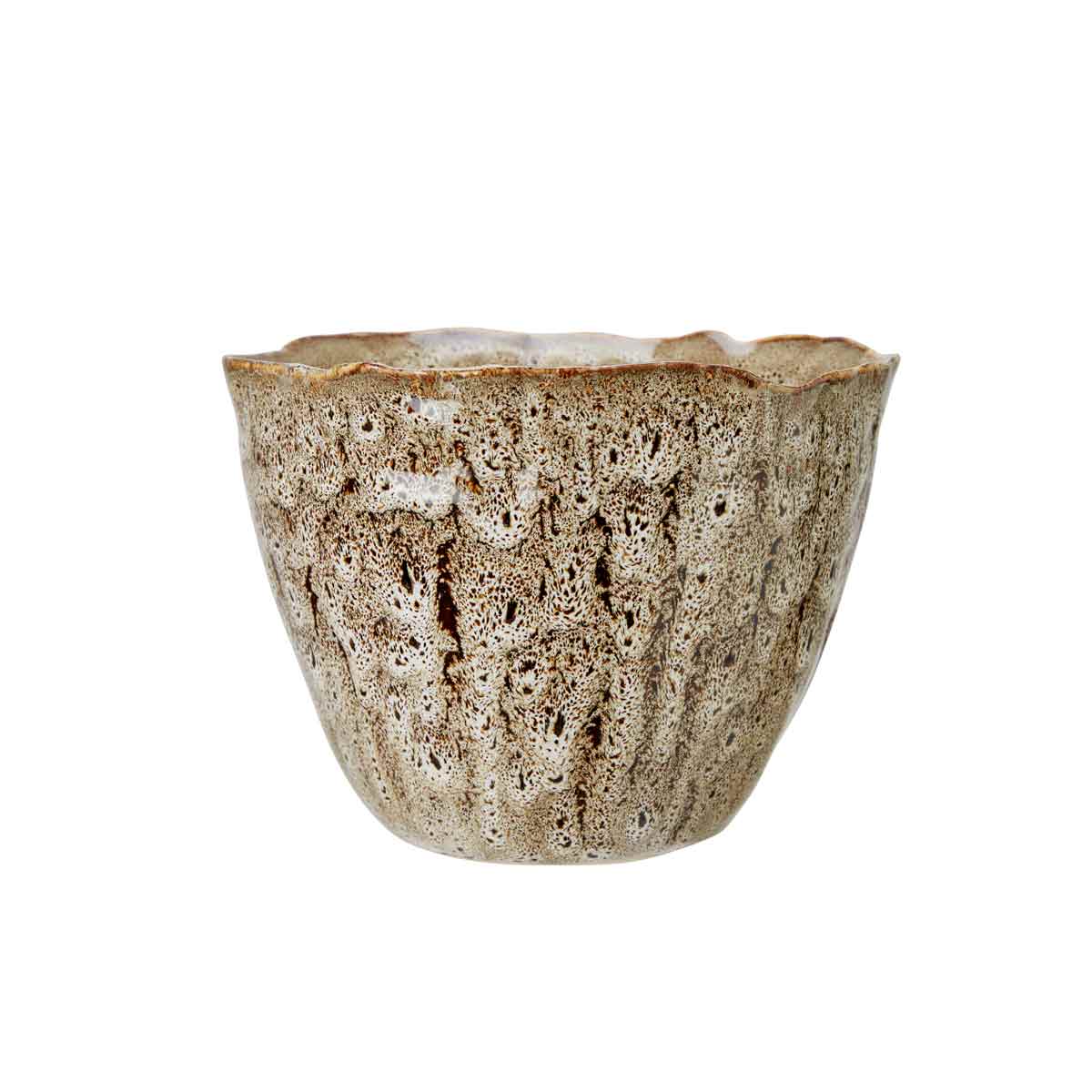 Hanna Speckle Glaze Brown Stoneware Pot - Small