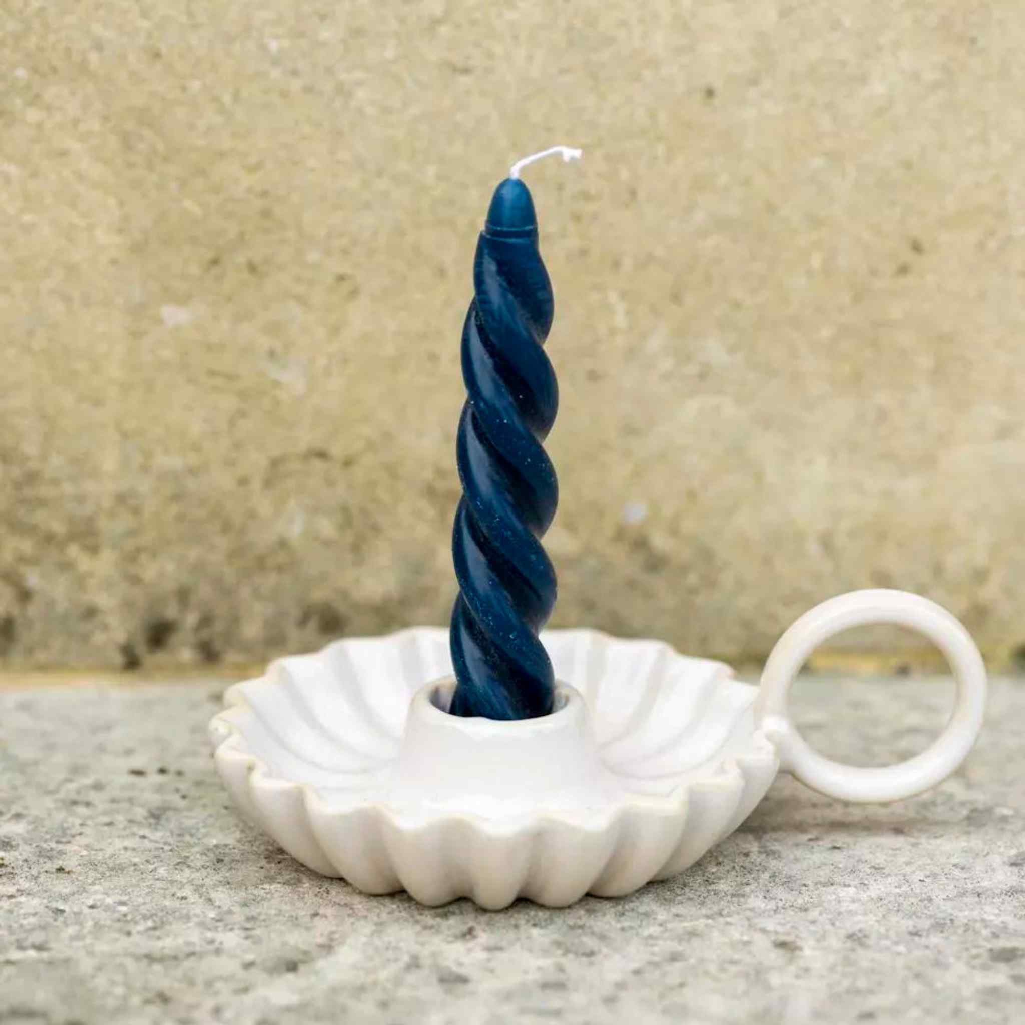 Harlyn Cream Ceramic Candle Holder