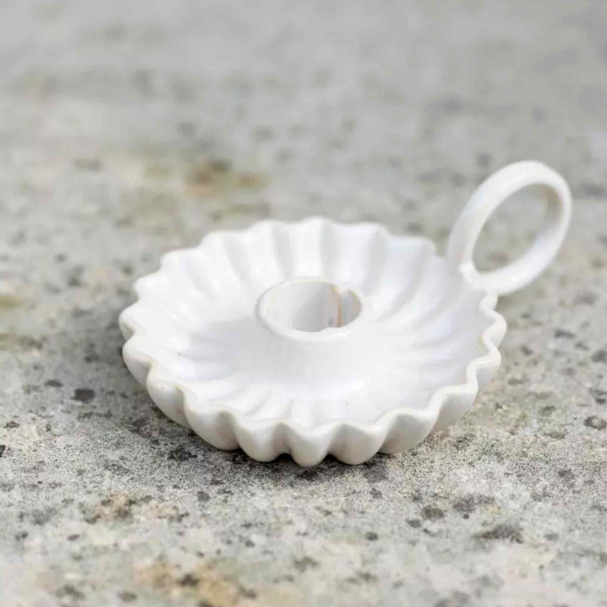 Harlyn Scalloped Edge Candle Holder