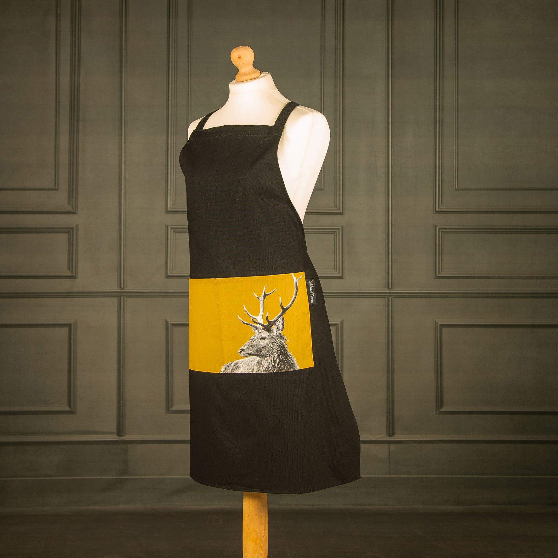Highland Stag Apron - Ochre