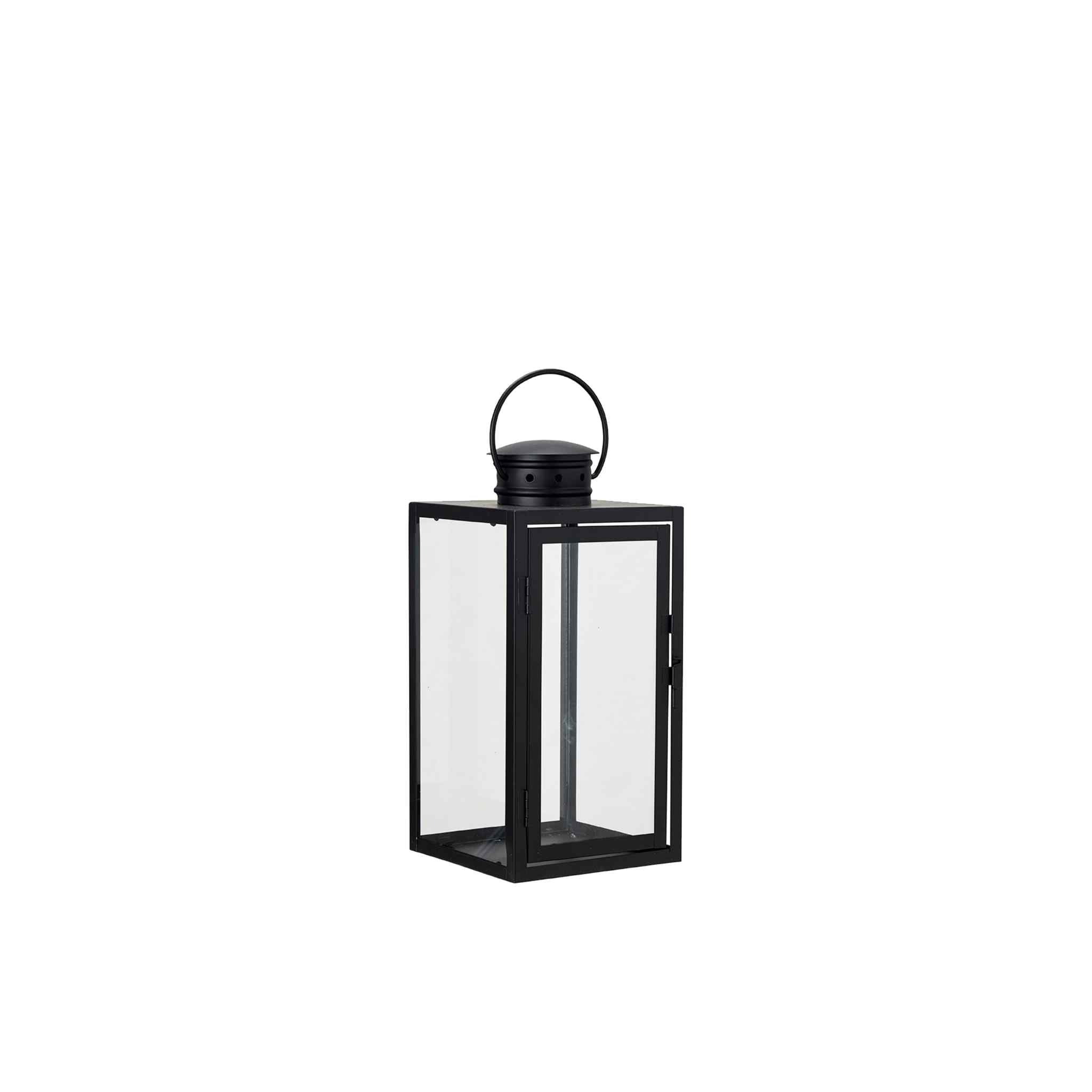 Holly Black Metal Lantern - Small