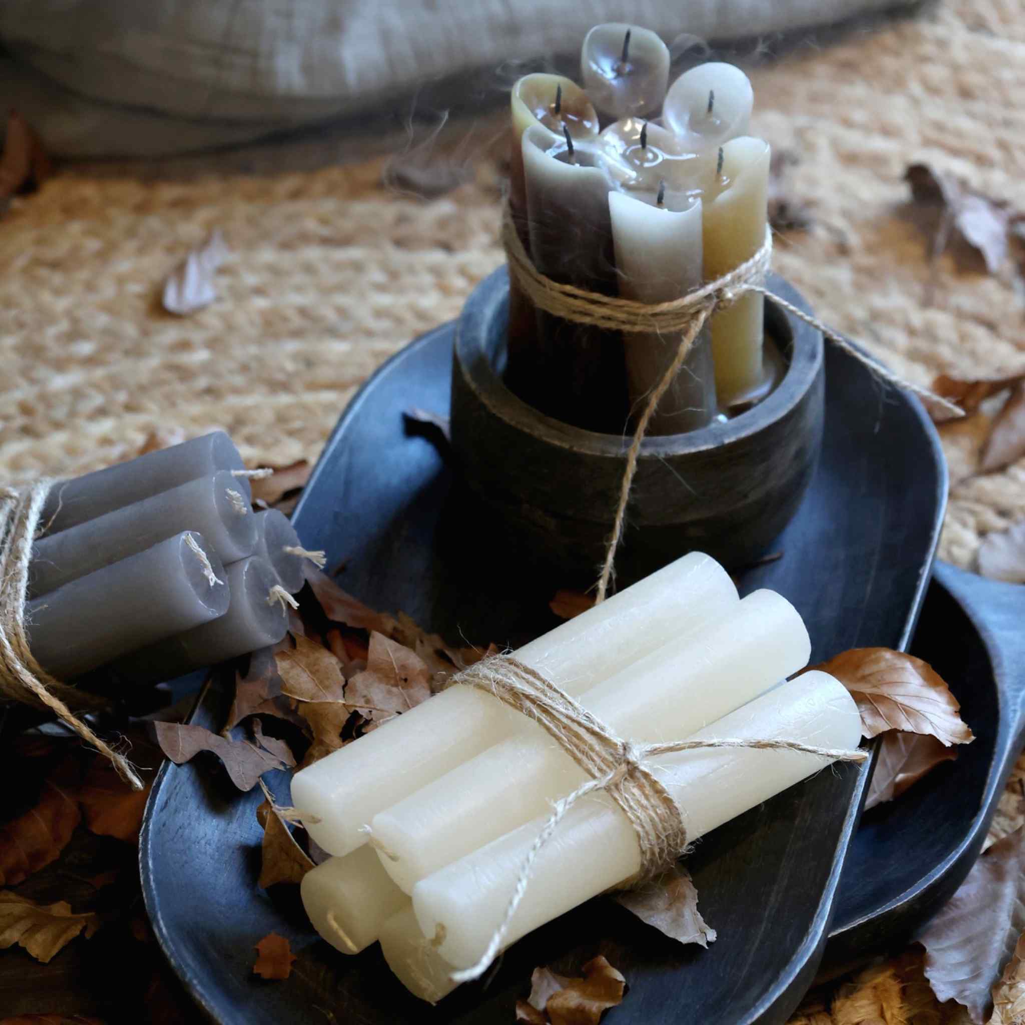 Honey Short Rustic Dinner Candle