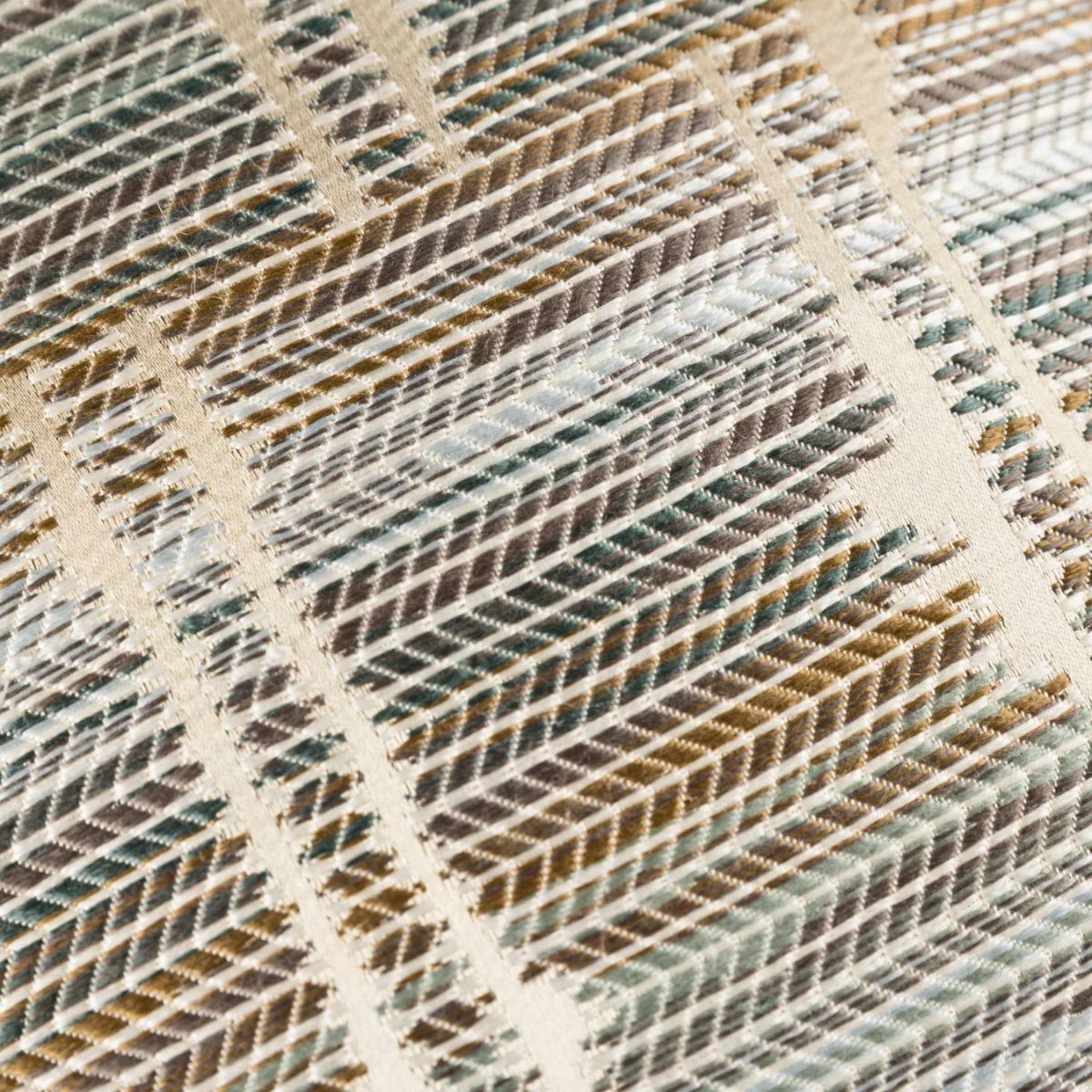 Iridessa Oblong Cushion – close-up showing textured abstract fabric design in blue and neutral colours