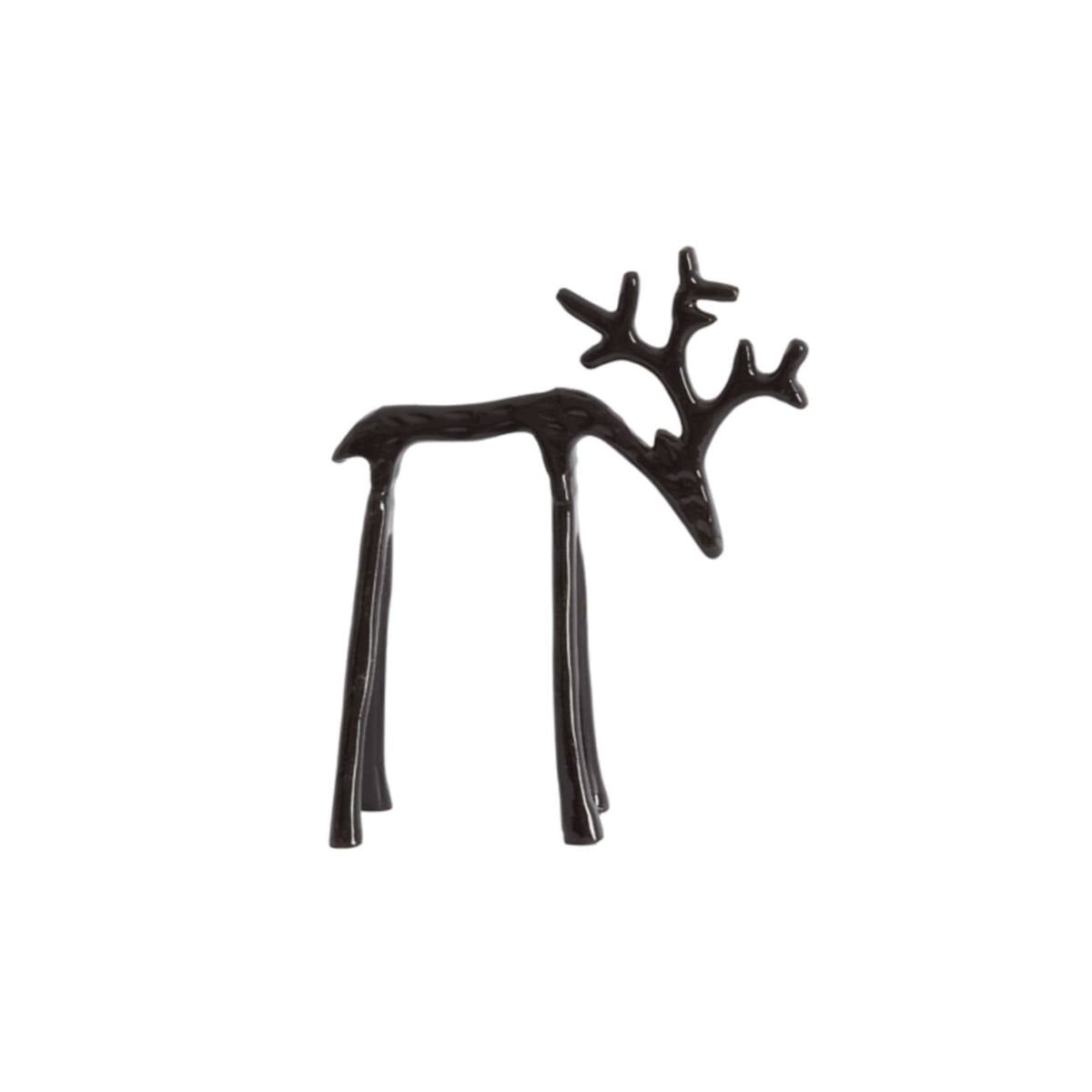 Scandi Style Jackson Black Deer Ornament for Festive Decorating - Small