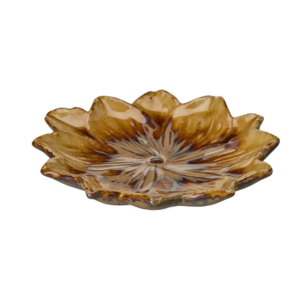 Jannike Ceramic Plate in Amber - Set of Two