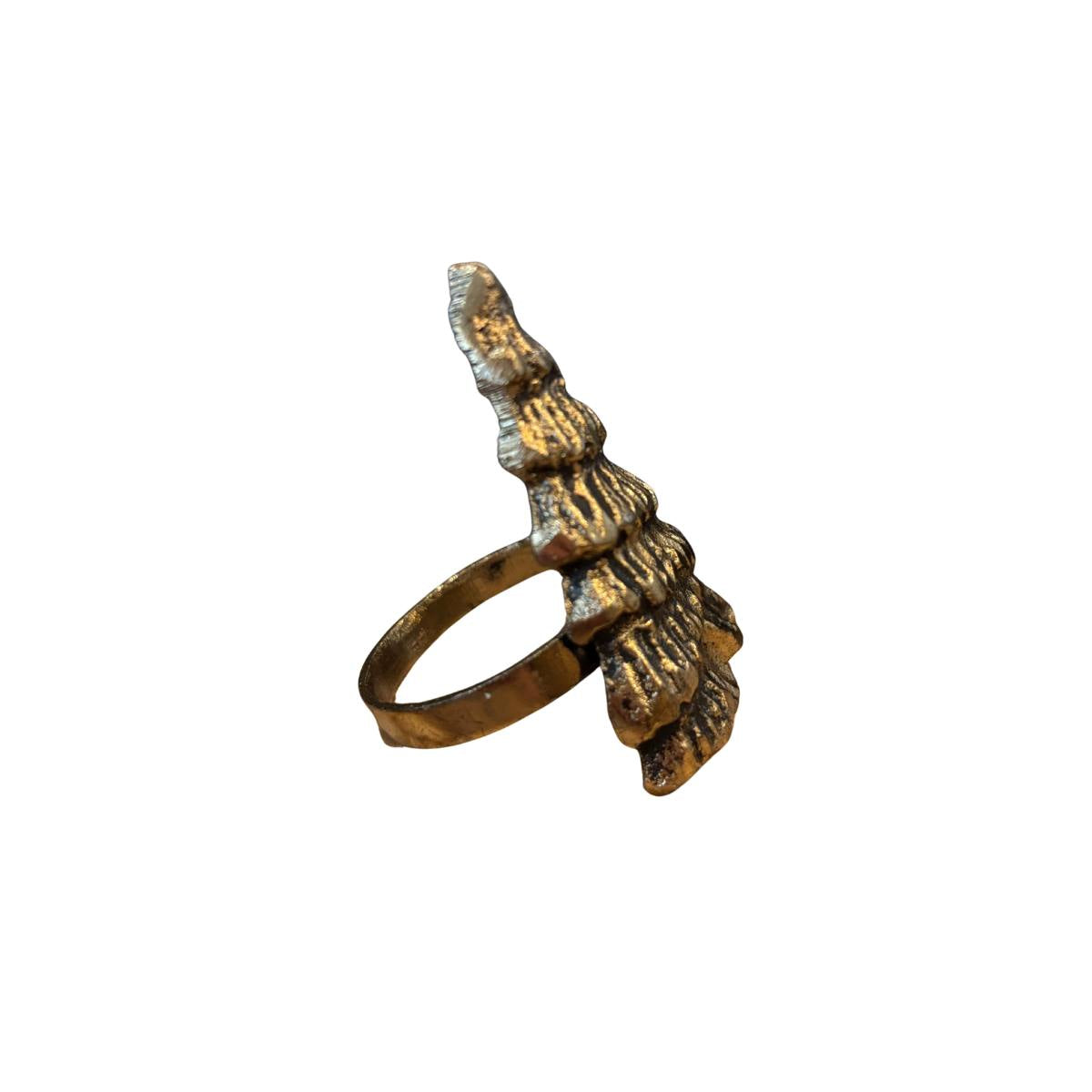 Joa Antique Gold Tree Napkin Ring on a white background