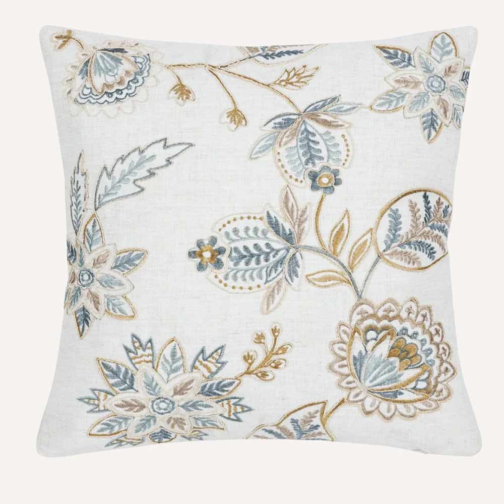 Josette Cushion in Blue/Natural - Small Square