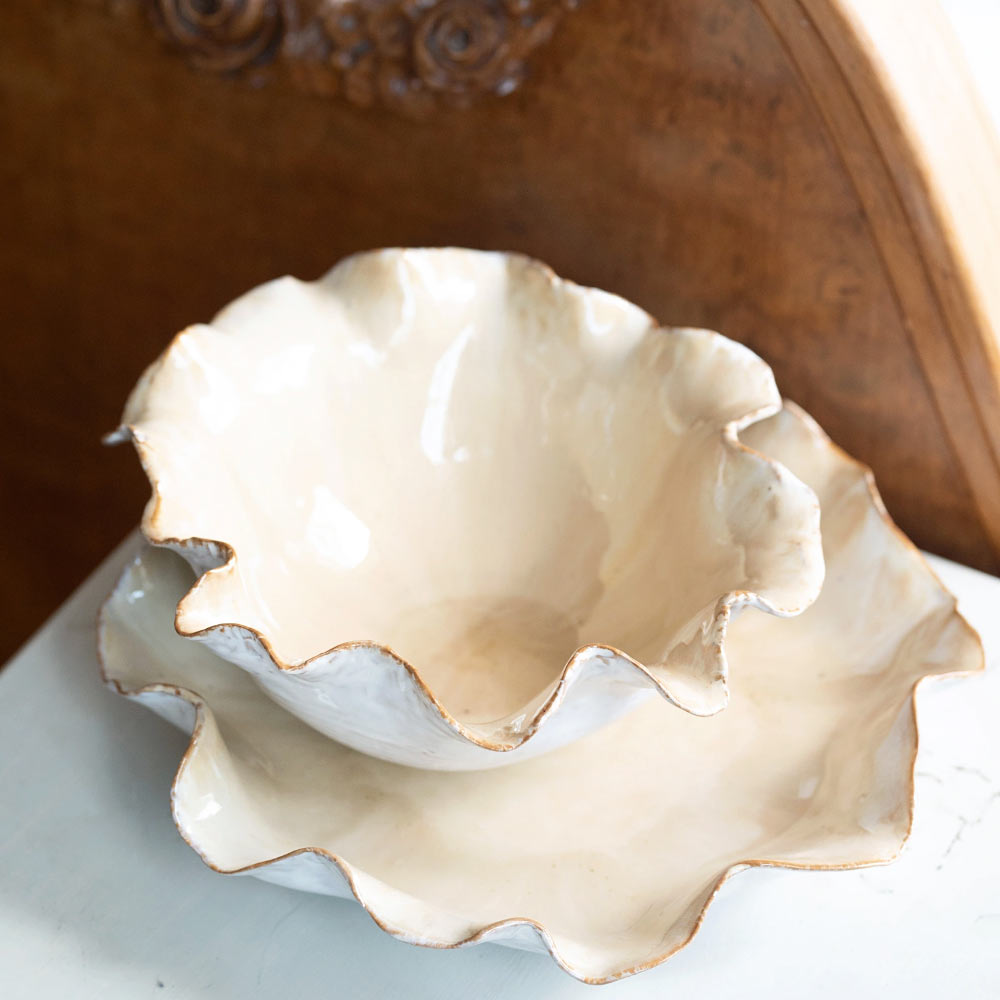 Juliette Petal-Edged Porcelain Saucer