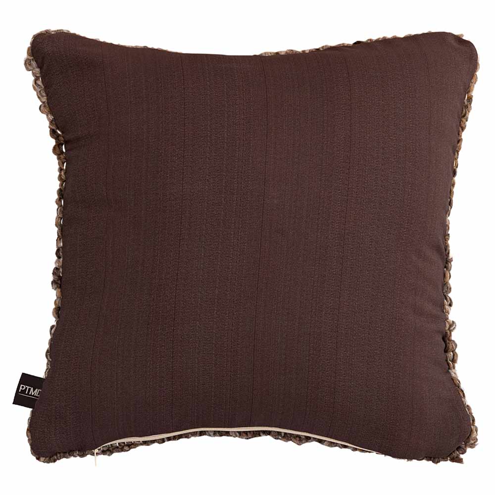 Kiella Chocolate Brown Textured Cushion - Square