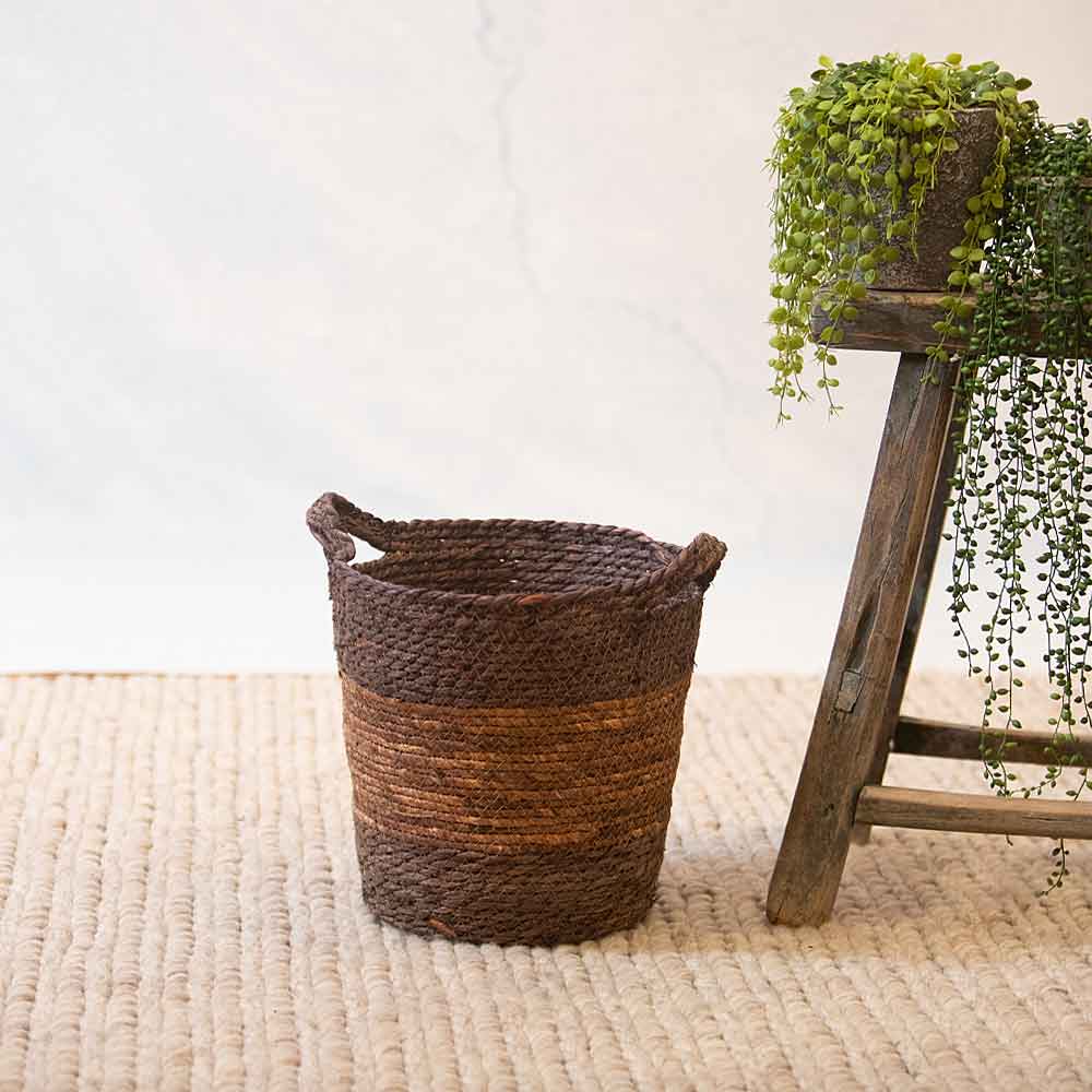 Kilkee Woven Basket – Brown and Terracotta