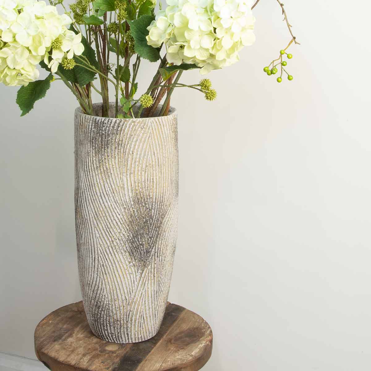 Linc Grey Waves Cement Vase