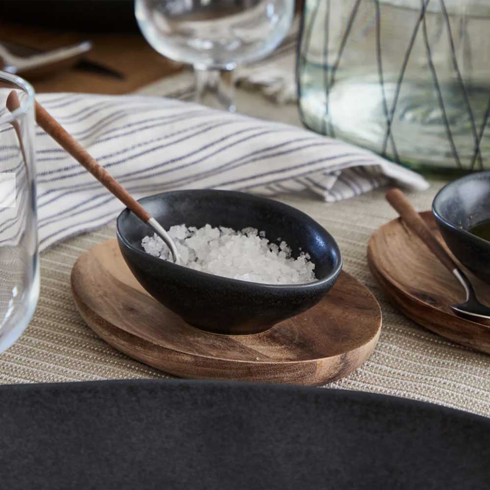 Livia Collection - Matt Black Oval Bowl