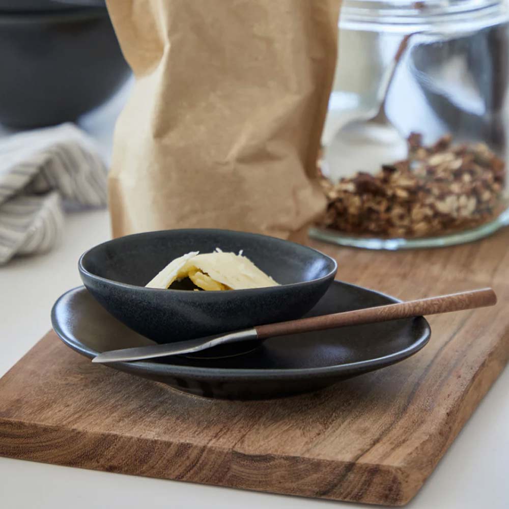 Livia Collection - Matt Black Oval Bowl