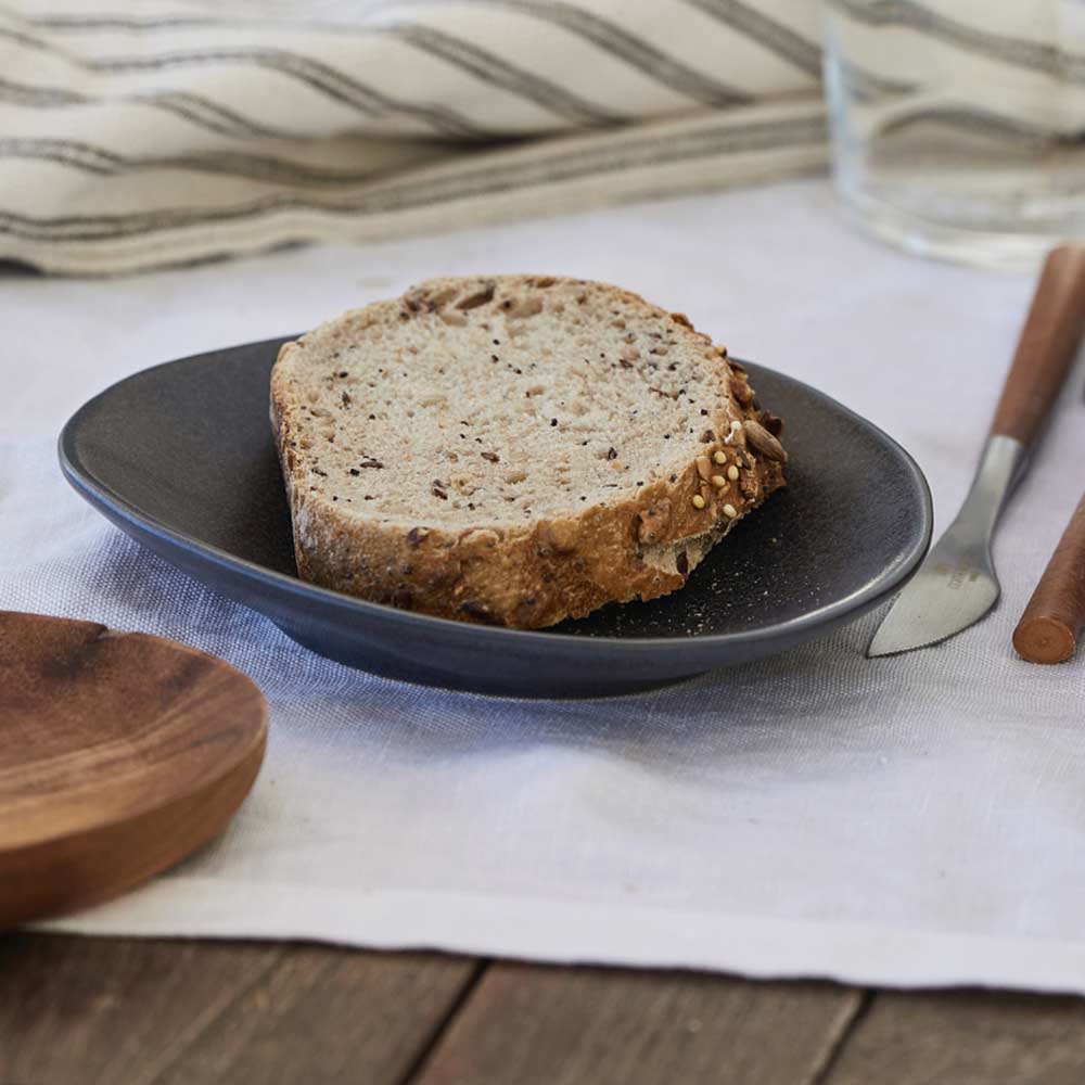 Livia Collection - Matt Black Oval Plate