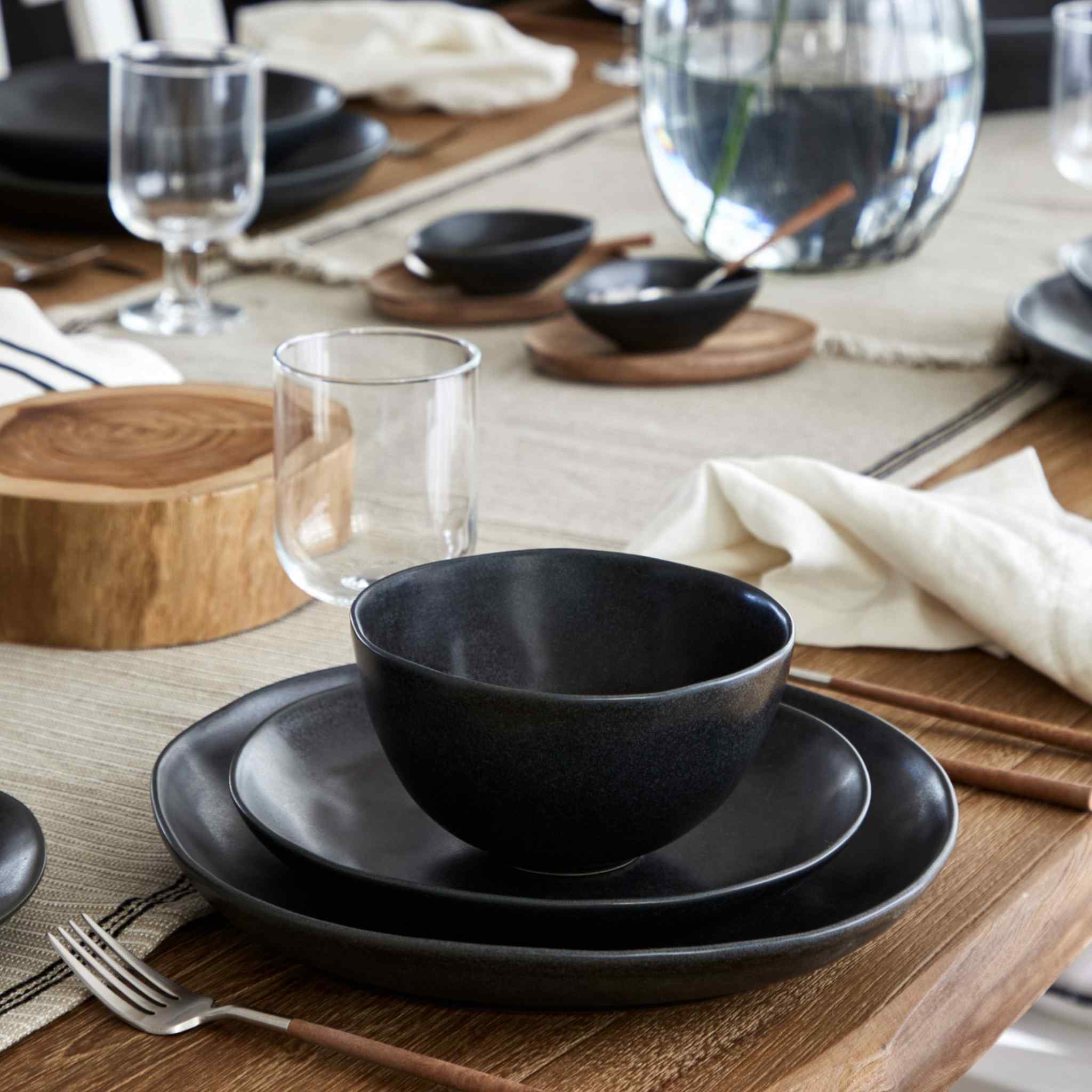 Livia Collection - Matt Black Soup Bowl