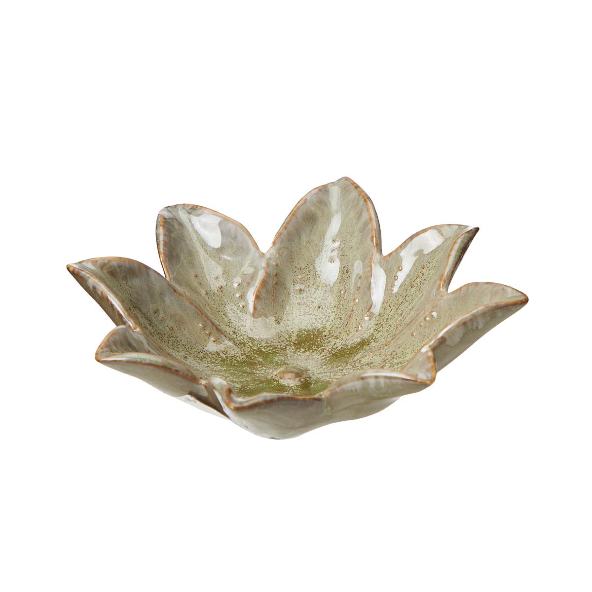 Liya Petal Bowl – star-shaped design with soft glaze and sculpted porcelain petals