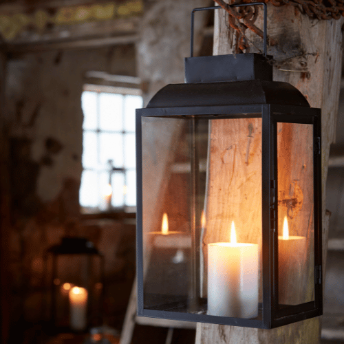 Lottie Black Metal Lantern