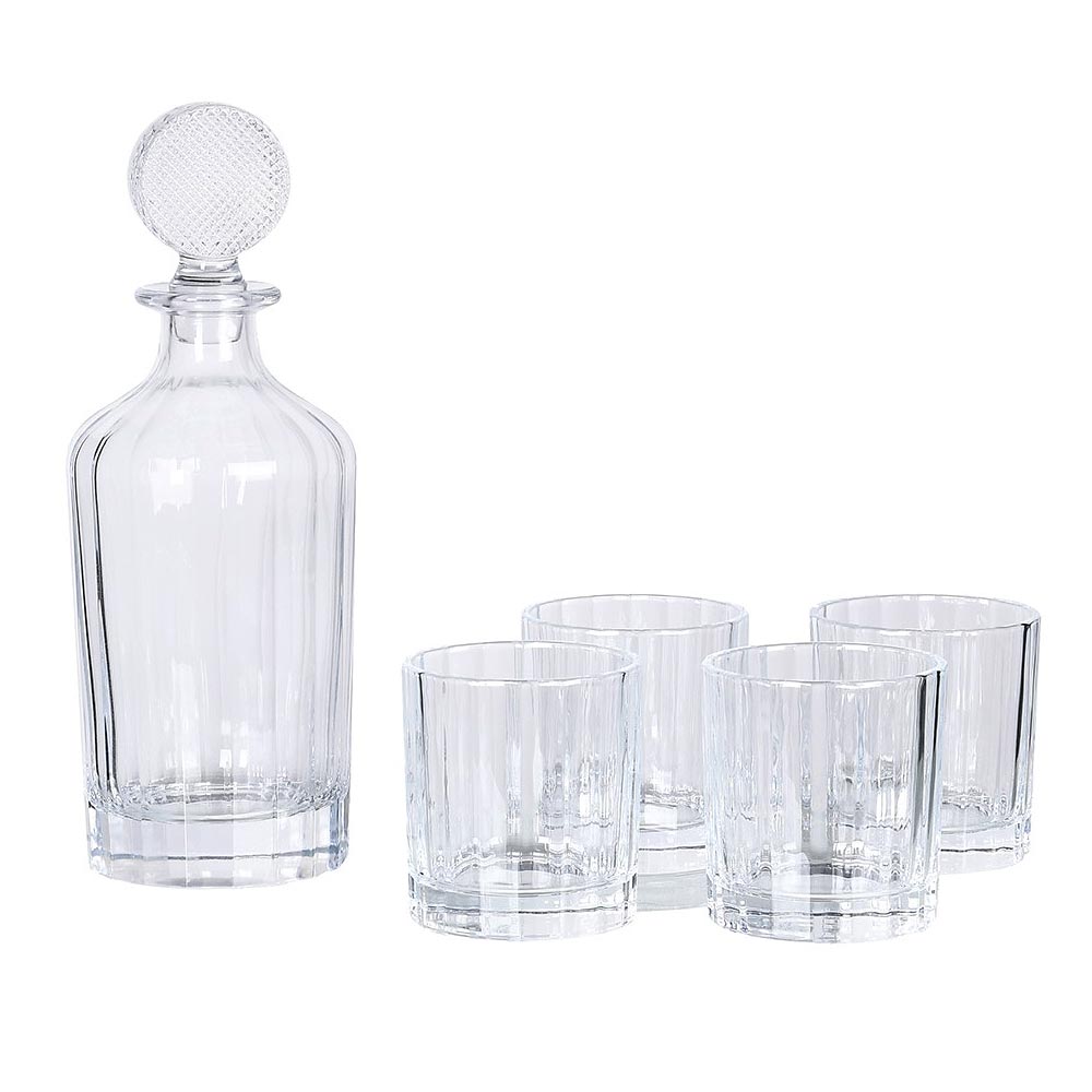 Luxe Glass Decanter Set shown on white background