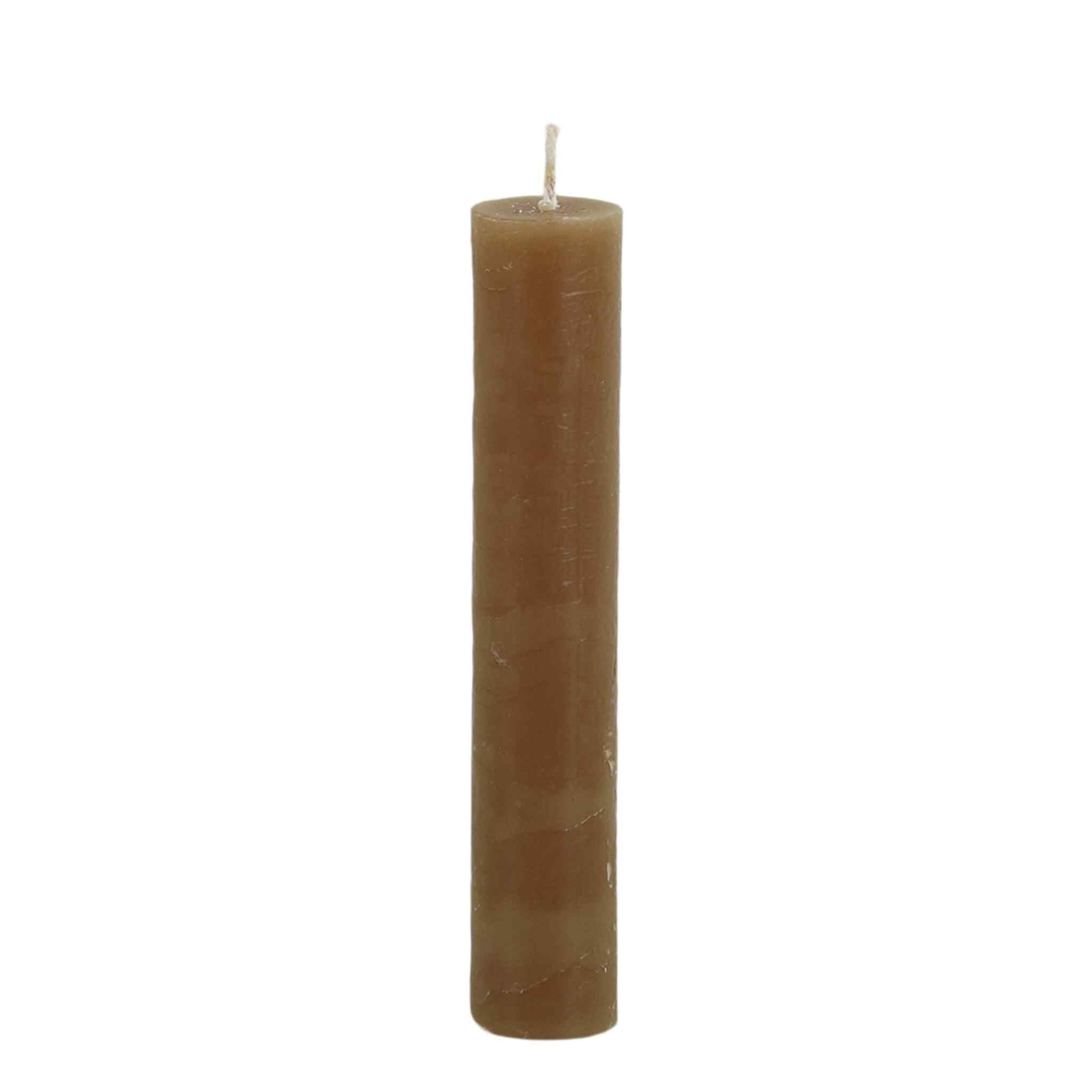 Macon RusticShort Dinner Candle - Walnut