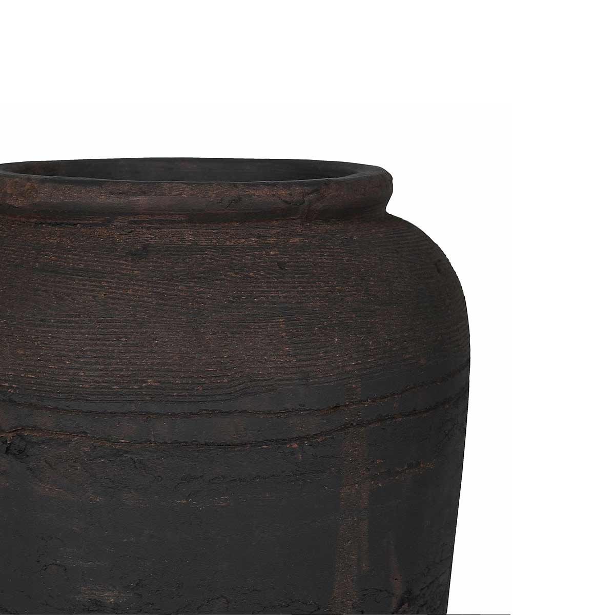 Madrid Charcoal Vase - Close up