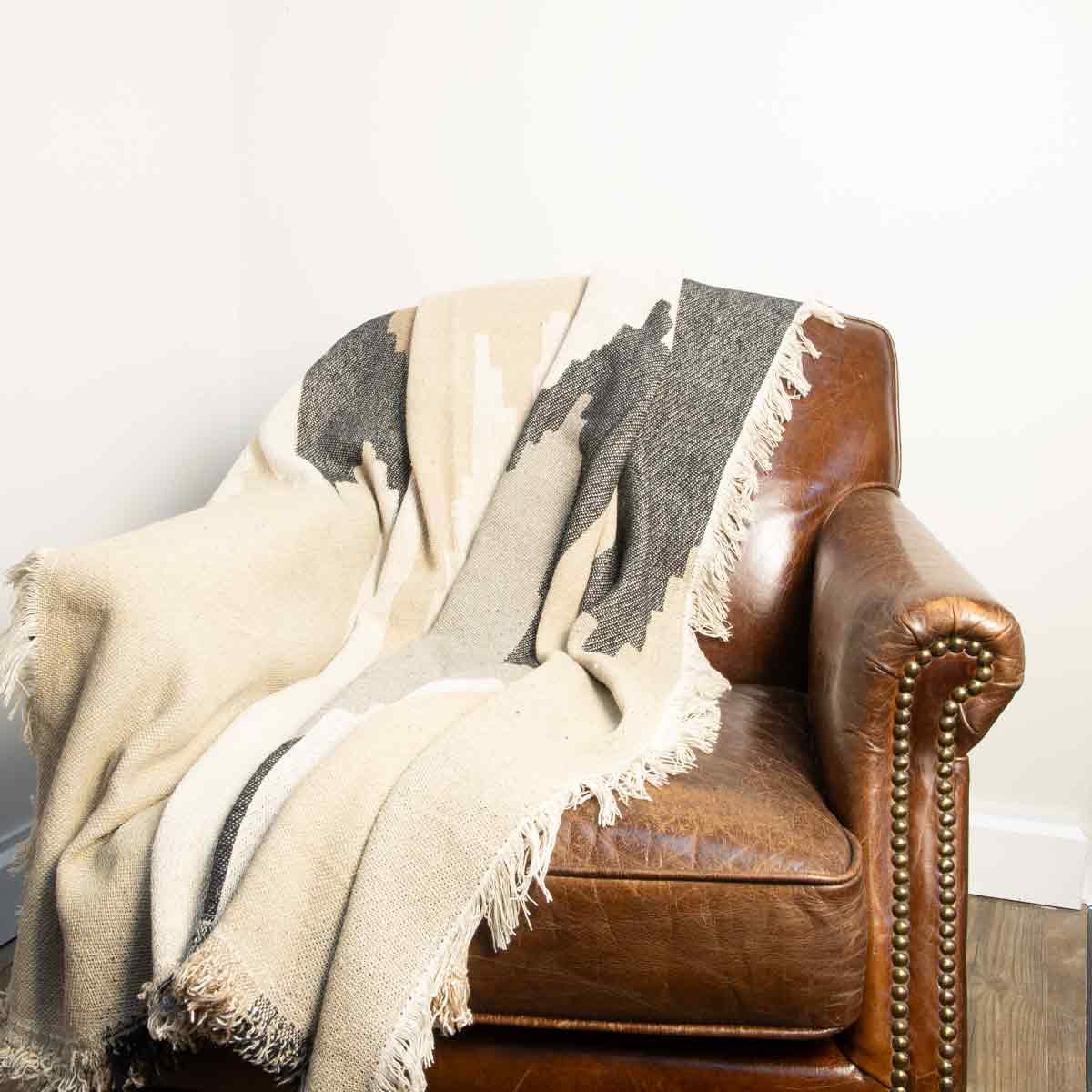 Maji Throw, Brown, Recycled Cotton