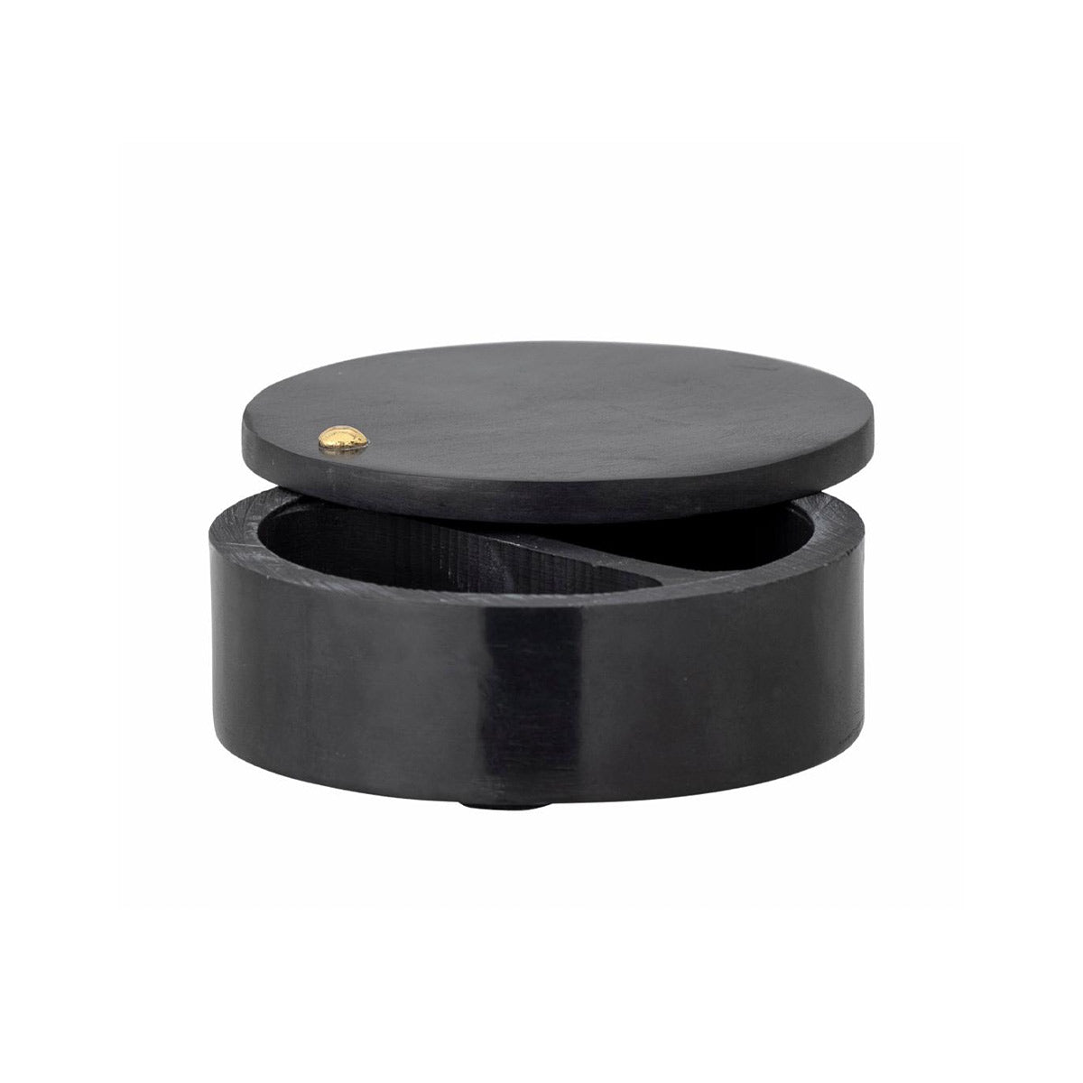 Manja Black Soapstone Jar with Lid