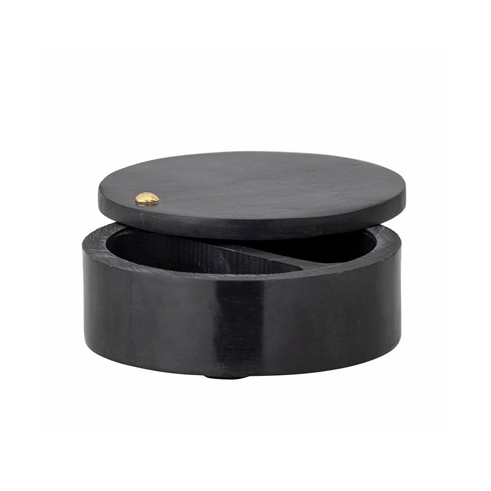 Jar with Lid open showing two compartments inside.