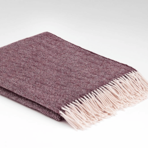 McNutt Heritage Berry Pure Wool Throw
