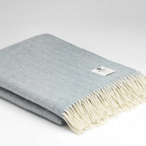 McNutt Heritage Sea Green Pure Wool Throw