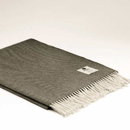 Landscape Herringbone - Merino Lambswool Throw - McNutt of Donegal