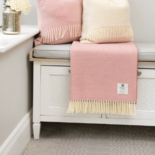 McNutt Rosebay Herringbone Merino Lambswool Throw