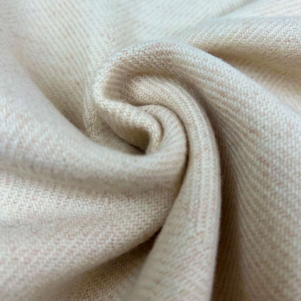 Merino Lambswool Throw - Linen Herringbone - McNutt of Donegal