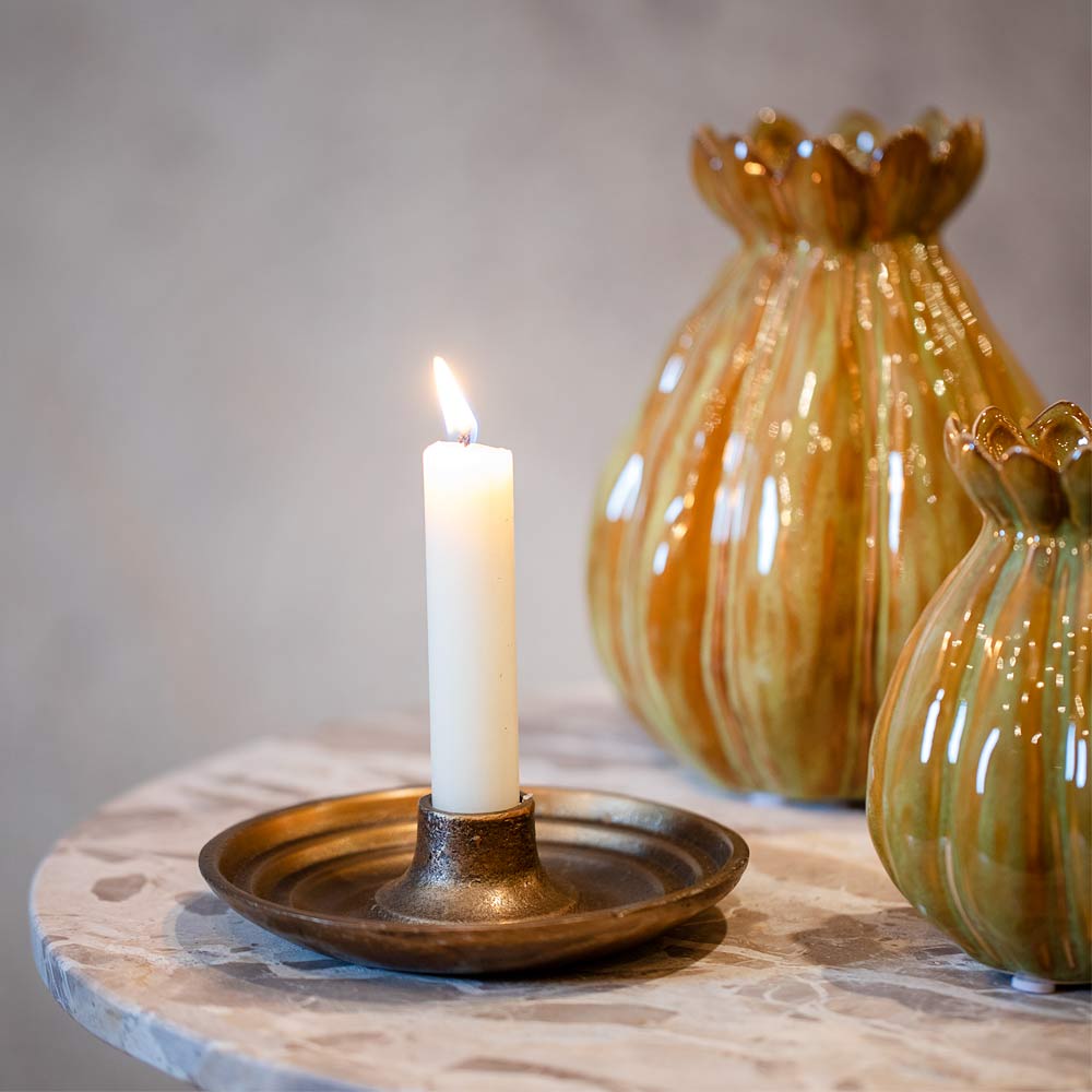 Mochis Antique Bronze Candle Holder