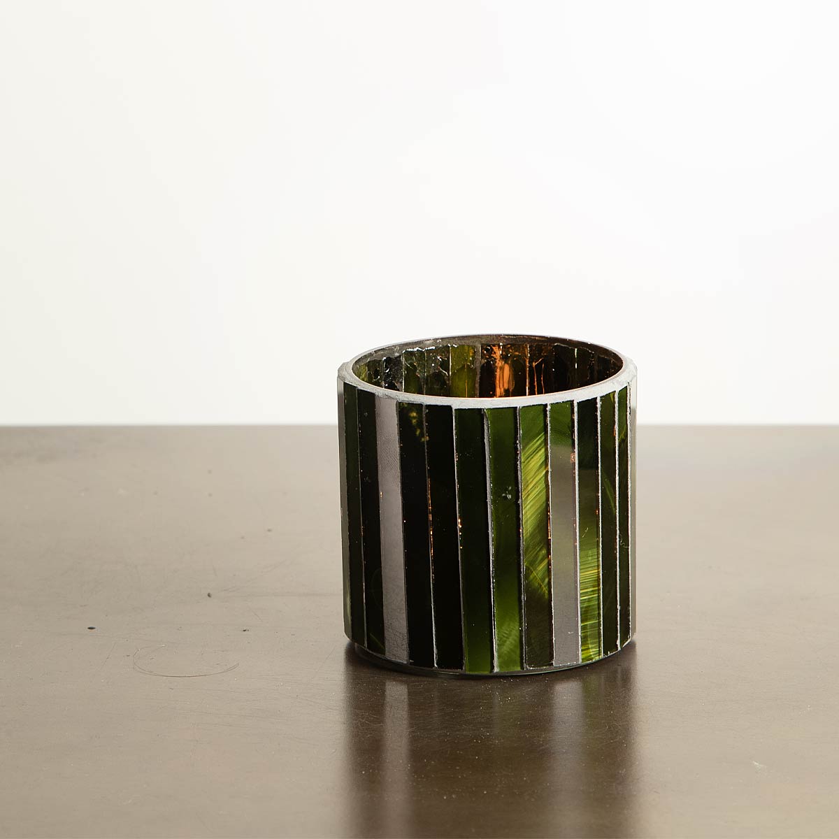 Mosaic Votive Tealight Holder - Dark Green